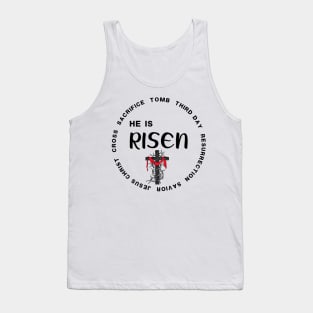 He Is Risen In Three Days Just Like He Said Easter Christian Tank Top